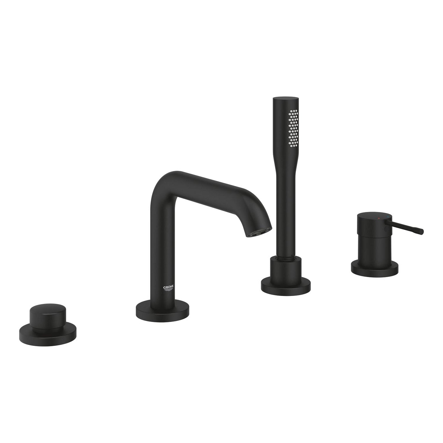 Grohe Essence Dört Delikli Ankastre Küvet Bataryası (Sıva Üstü Grubu), Hayalet Siyah - alternatif görünüm - GROHE 25251KF1