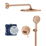 Grohe Essence Ankastre Banyo/Duş Bataryası, Tepe ve El Duşu Seti, Bakır - alternatif görünüm - GROHE 25287DA0