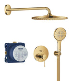 Grohe Essence Ankastre Banyo/Duş Bataryası, Tepe ve El Duşu Seti, Altın - GROHE 25287GL0