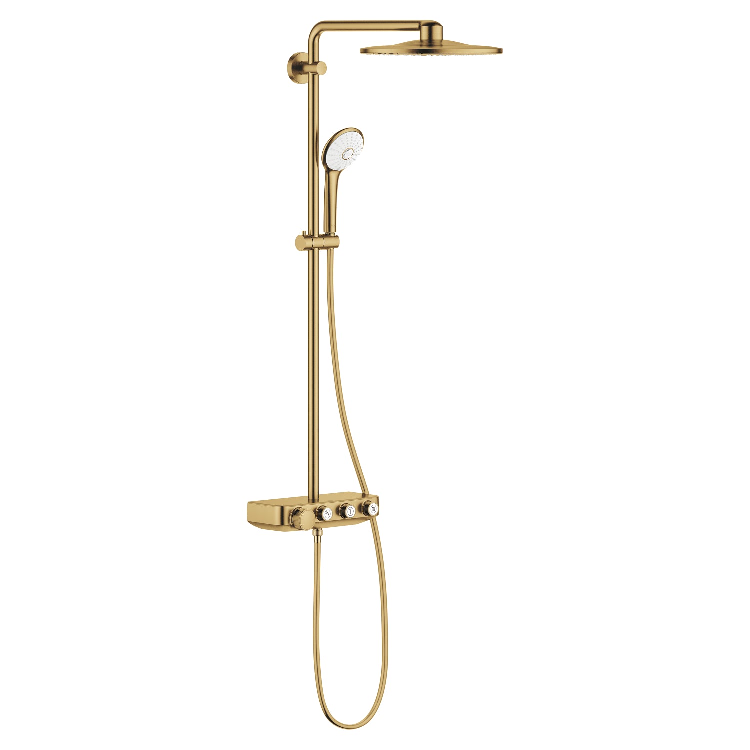Grohe Euphoria SmartControl 310 Duo Duş Sistemi, Duvara Monte, Termostatik Bataryalı Duş Kolonu, Fırçalı Altın - alternatif görünüm - GROHE 26507GN0