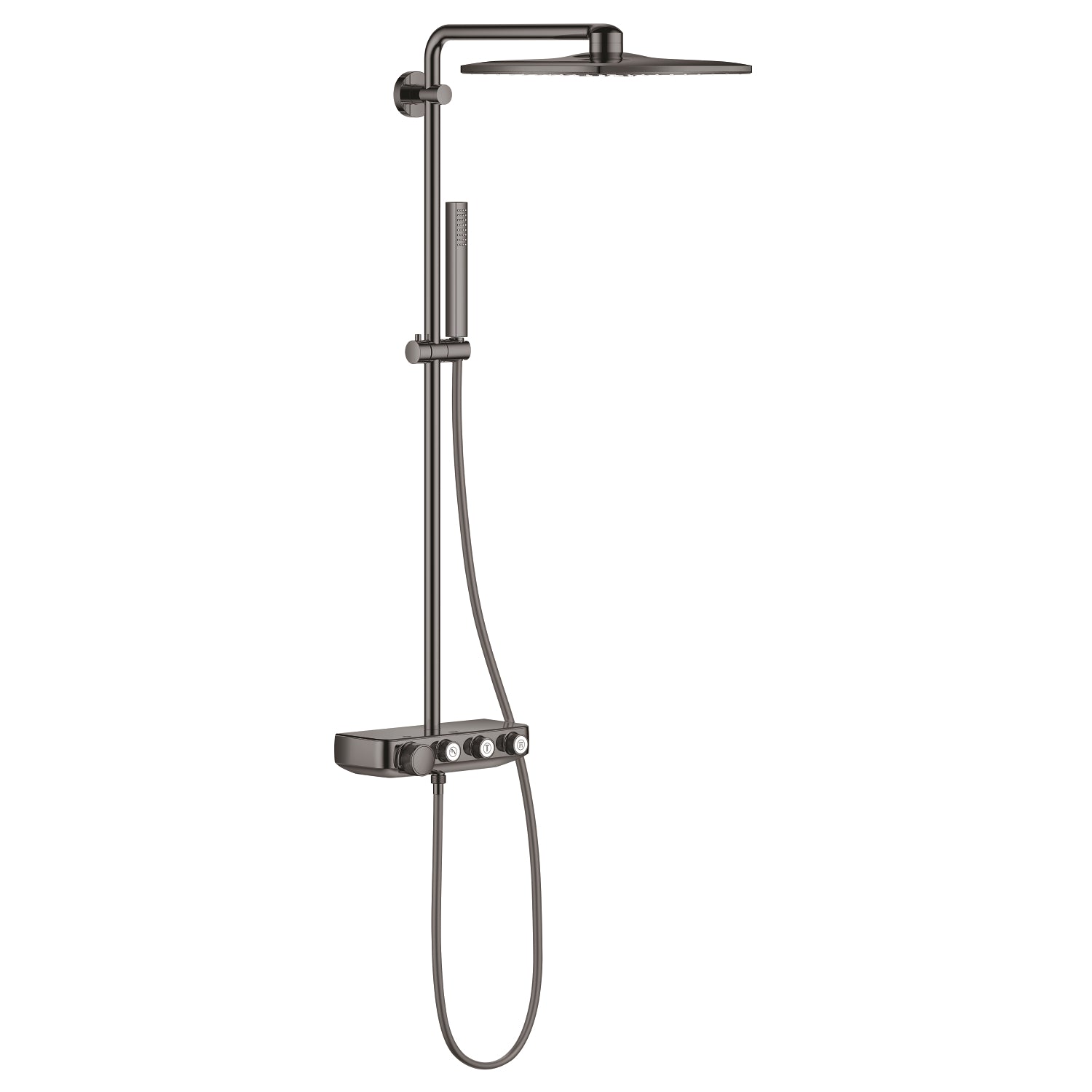 Grohe Euphoria SmartControl System 310 Cube Duo Duvara Monte Termostatik Bataryalı Duş Sistemi, Sert Grafit - alternatif görünüm - GROHE 26508A00
