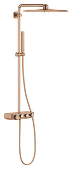 Grohe Euphoria SmartControl System 310 Cube Duo Duvara Monte Termostatik Bataryalı Duş Sistemi, Fırçalı Bakır - GROHE 26508DL0