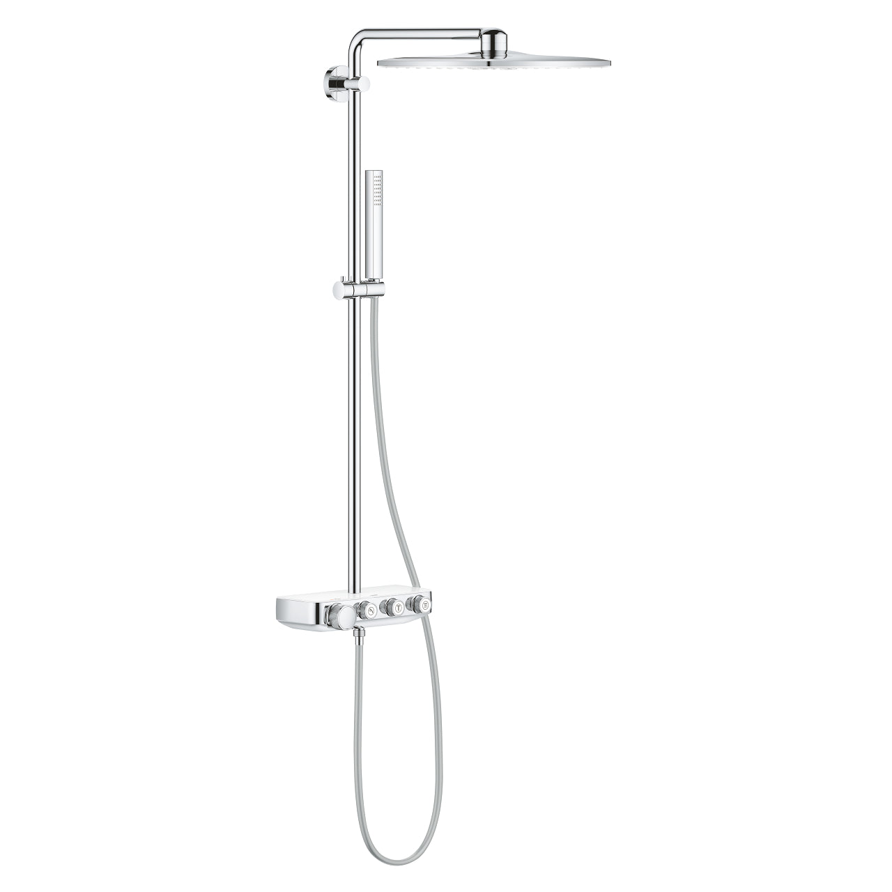 Grohe Euphoria SmartControl System 310 Cube Duo Duvara Monte Termostatik Bataryalı Duş Sistemi, Ay Beyazı