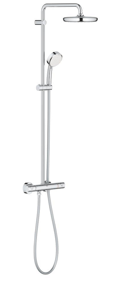 Grohe Tempesta Cosmopolitan System 210 Duvara Monte Termostatik Bataryalı Duş Kolonu