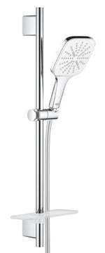 Grohe RainShower SmartActive 130 Cube Sürgülü Duş Seti, 3 Fonksiyonlu, Krom-Beyaz - GROHE 26584LS0
