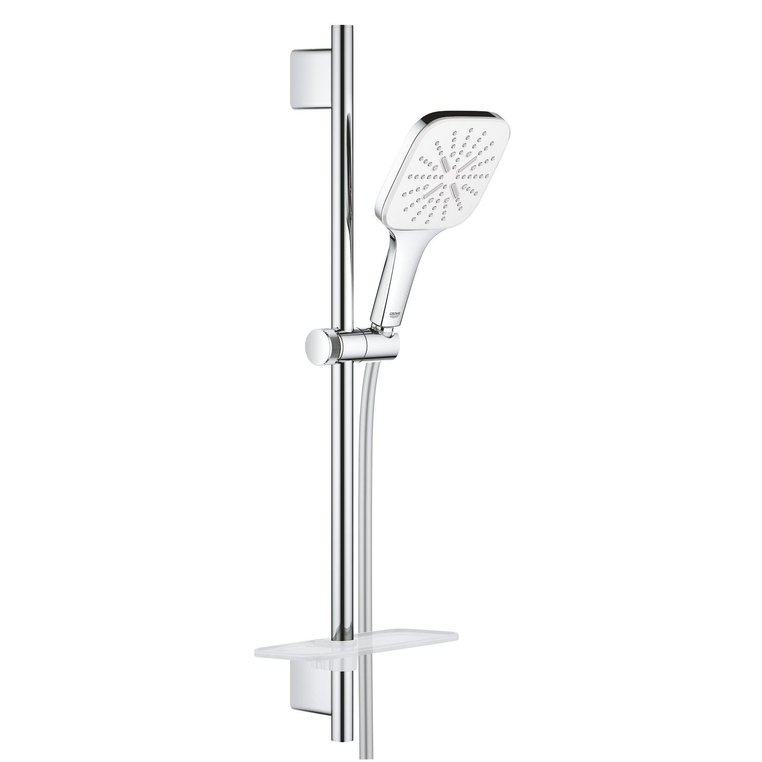 Grohe RainShower SmartActive 130 Cube Sürgülü Duş Seti, 3 Fonksiyonlu, Krom-Beyaz - alternatif görünüm - GROHE 26584LS0
