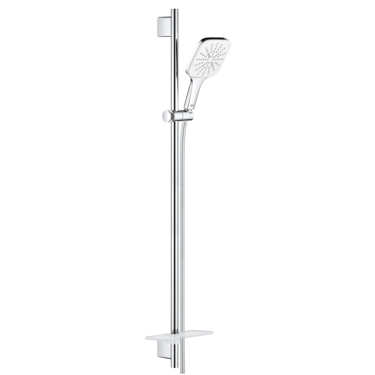 Grohe RainShower SmartActive 130 Cube Sürgülü Duş Seti, 3 Fonksiyonlu, Krom-Beyaz - alternatif görünüm - GROHE 26587LS0