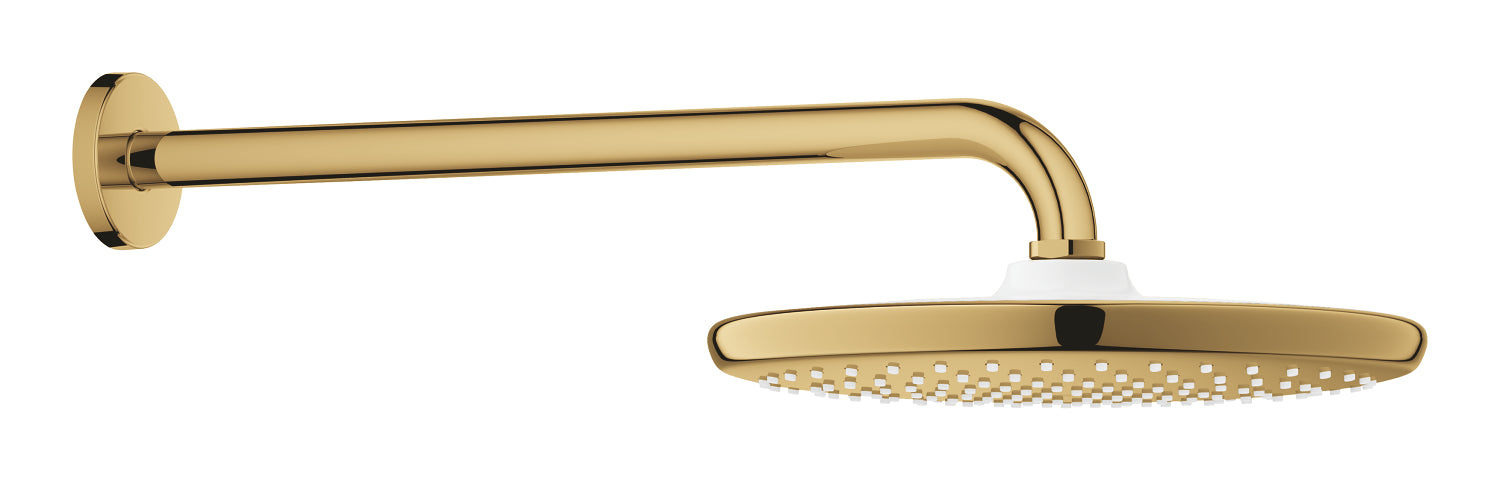 Grohe Tempesta 250 Yuvarlak Tepe Duşu Tek Akışlı, 25 cm (Duvardan Dirsek Dahil), Altın - GROHE 26668GL0