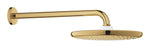 Grohe Tempesta 250 Yuvarlak Tepe Duşu Tek Akışlı, 25 cm (Duvardan Dirsek Dahil), Altın - GROHE 26668GL0