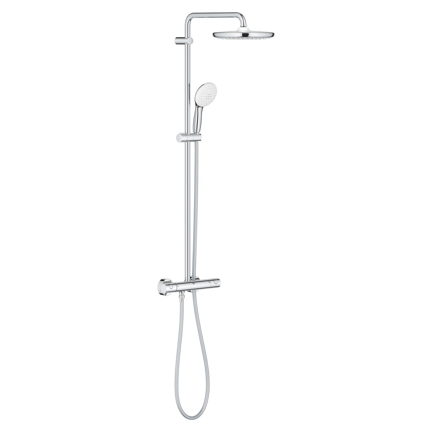 Grohe Tempesta System 250 Duvara Monte Termostatik Bataryalı Duş Kolonu, Krom-Beyaz - alternatif görünüm - GROHE 26670001