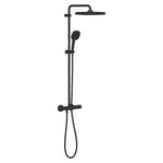 Grohe Tempesta System 250 Kare Duvara Monte Termostatik Bataryalı Duş Kolonu, Mat Siyah - alternatif görünüm - GROHE 266892431