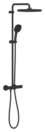 Grohe Tempesta System 250 Kare Duvara Monte Termostatik Bataryalı Duş Kolonu, Mat Siyah - GROHE 266892431