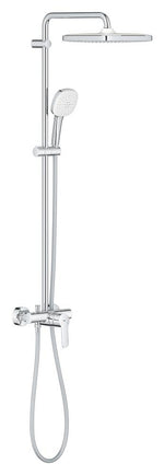 Grohe Tempesta System 250 Cube Kare Tepe Duşlu Duvara Monte Duş Bataryalı Duş Kolonu, Krom-Beyaz - GROHE 26692001