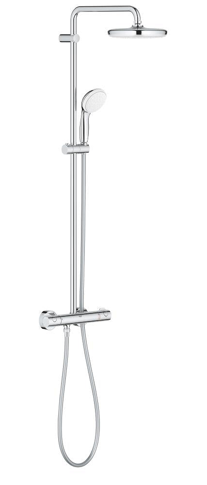 Grohe BauClassic System 210 Duvara Monte Termostatik Bataryalı Duş Kolonu