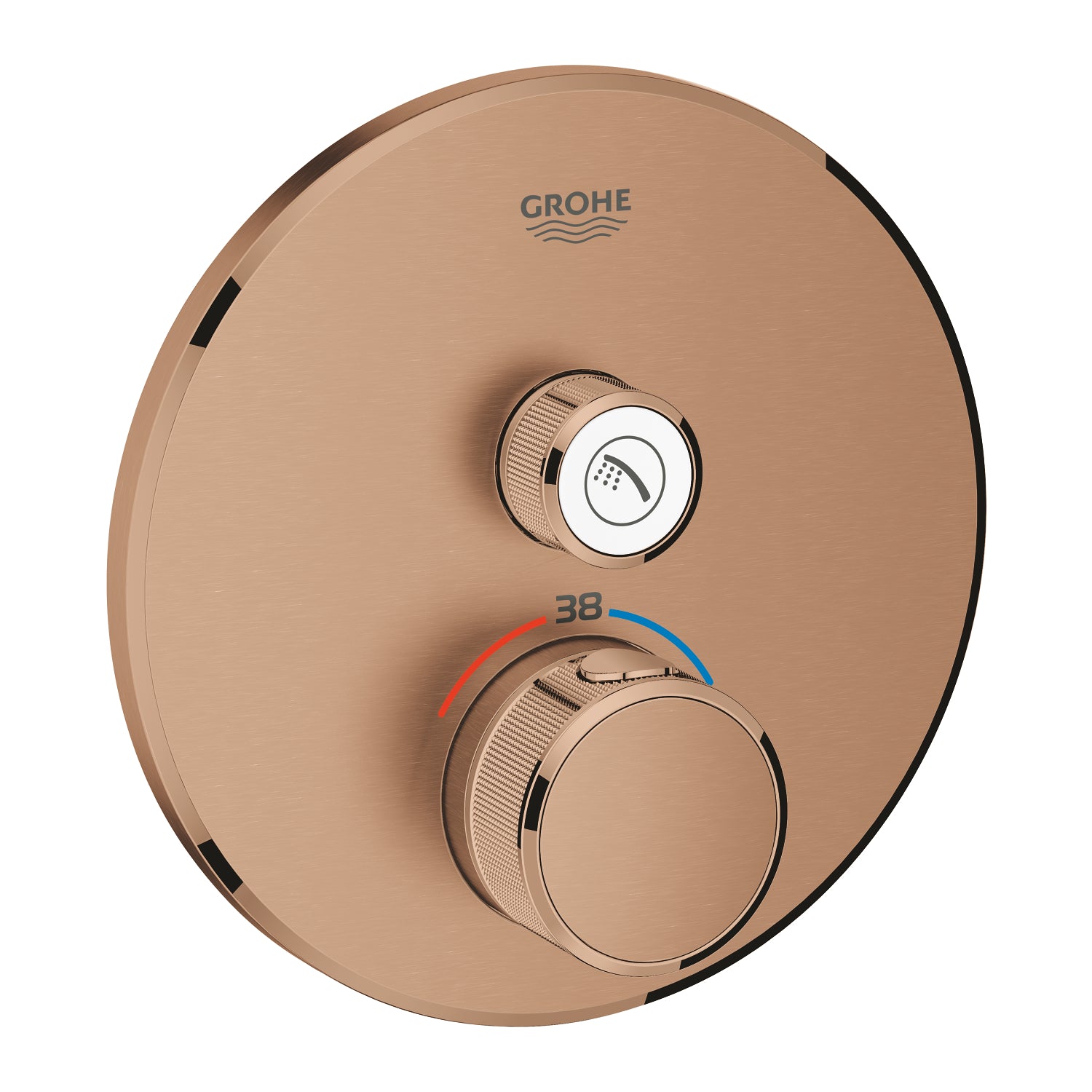 Grohe Grohtherm SmartControl Ankastre Termostatik Duş Bataryası (Sıva Üstü Grubu), Fırçalı Bakır - alternatif görünüm - GROHE 29118DL0