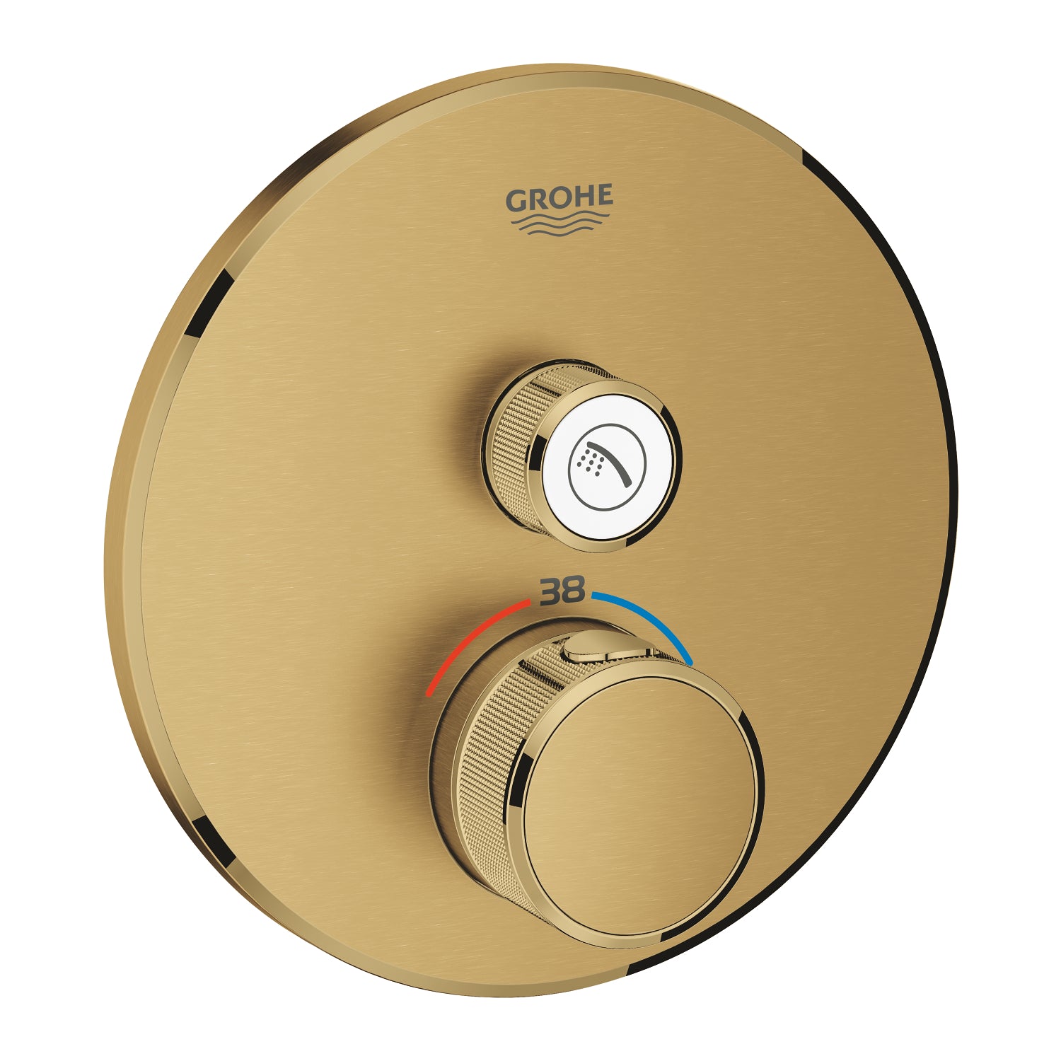 Grohe Grohtherm SmartControl Ankastre Termostatik Duş Bataryası (Sıva Üstü Grubu), Fırçalı Altın - alternatif görünüm - GROHE 29118GN0