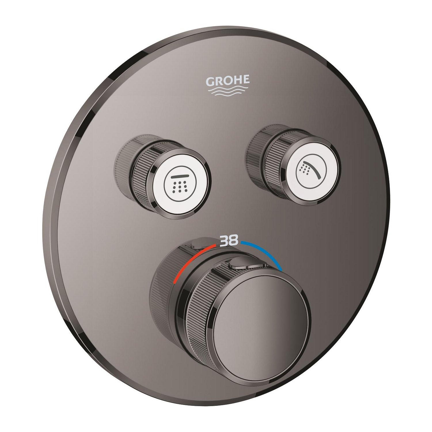 Grohe Grohtherm SmartControl Ankastre Termostatik Banyo/Duş Bataryası (Sıva Üstü Grubu), 2 Yollu, Sert Grafit - alternatif görünüm - GROHE 29119A00