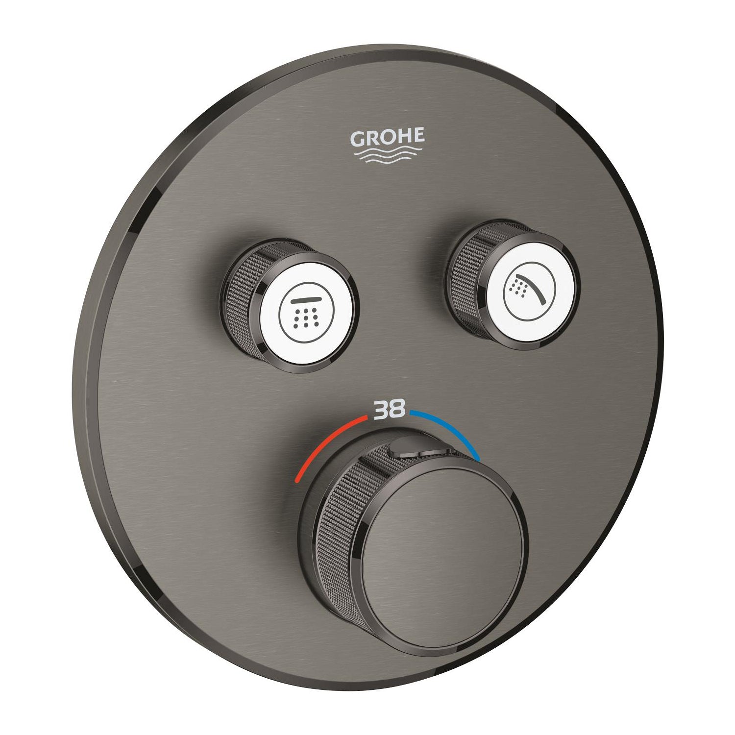 Grohe Grohtherm SmartControl Ankastre Termostatik Banyo/Duş Bataryası (Sıva Üstü Grubu), 2 Yollu, Fırçalı Sert Grafit - alternatif görünüm - GROHE 29119AL0