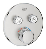 Grohe Grohtherm SmartControl Çift Valfli Akış Kontrollü, Ankastre Termostatik Banyo Bataryası (Sıva Üstü Grubu), Paslanmaz Çelik - GROHE 29119DC0