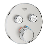 Grohe Grohtherm SmartControl Çift Valfli Akış Kontrollü, Ankastre Termostatik Banyo Bataryası (Sıva Üstü Grubu), Paslanmaz Çelik - alternatif görünüm - GROHE 29119DC0