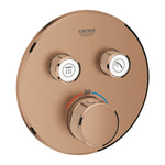 Grohe Grohtherm SmartControl Çift Valfli Akış Kontrollü, Ankastre Termostatik Banyo Bataryası (Sıva Üstü Grubu), Fırçalı Bakır - alternatif görünüm - GROHE 29119DL0