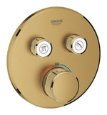 Grohe Grohtherm SmartControl Ankastre Termostatik Banyo Bataryası, Çift Valfli Akış Kontrollü (Sıva Üstü Grubu), Fırçalı Altın - GROHE 29119GN0