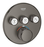 Grohe Grohtherm SmartControl Ankastre Termostatik Banyo/Duş Bataryası (Sıva Üstü Grubu), 3 Yollu, Fırçalı Sert Grafit - GROHE 29121AL0