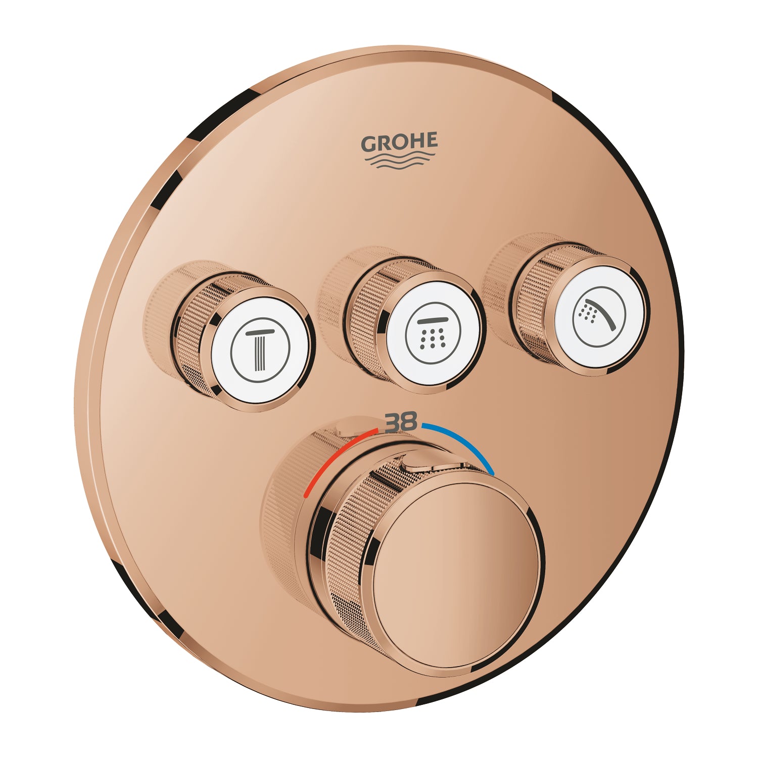 Grohe Grohtherm SmartControl Ankastre Termostatik Banyo/Duş Bataryası (Sıva Üstü Grubu), 3 Yollu, Bakır - alternatif görünüm - GROHE 29121DA0