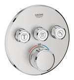 Grohe Grohtherm SmartControl Ankastre Termostatik Banyo/Duş Bataryası (Sıva Üstü Grubu), 3 Yollu, Paslanmaz Çelik - GROHE 29121DC0