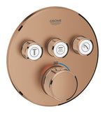 Grohe Grohtherm SmartControl Ankastre Termostatik Banyo/Duş Bataryası (Sıva Üstü Grubu), 3 Yollu, Fırçalı Bakır - GROHE 29121DL0