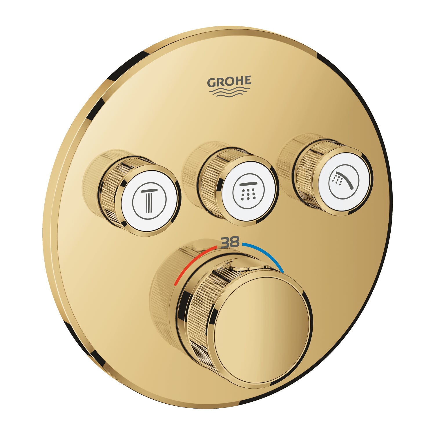 Grohe Grohtherm SmartControl Ankastre Termostatik Banyo/Duş Bataryası (Sıva Üstü Grubu), 3 Yollu, Altın - alternatif görünüm - GROHE 29121GL0