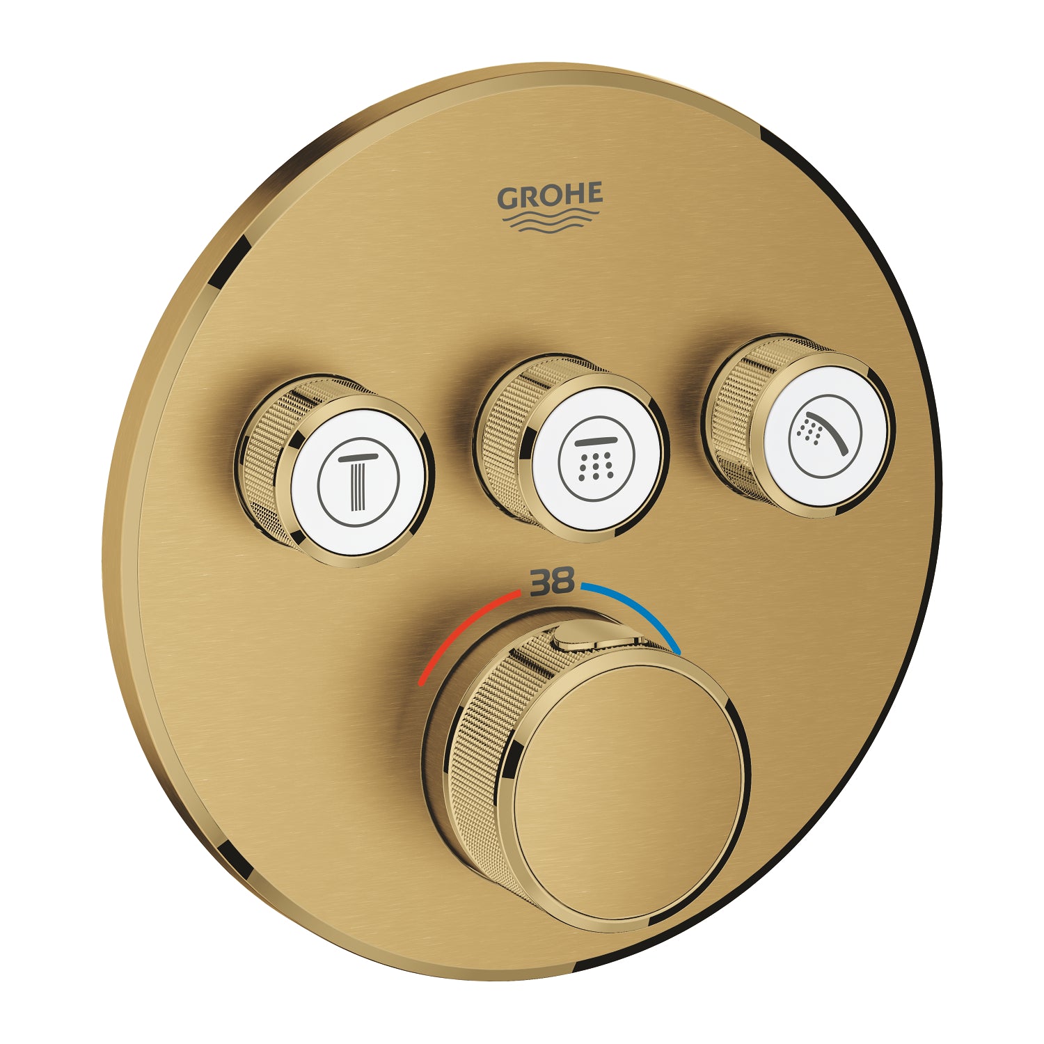 Grohe Grohtherm SmartControl Ankastre Termostatik Banyo/Duş Bataryası (Sıva Üstü Grubu), 3 Yollu, Fırçalı Altın - alternatif görünüm - GROHE 29121GN0