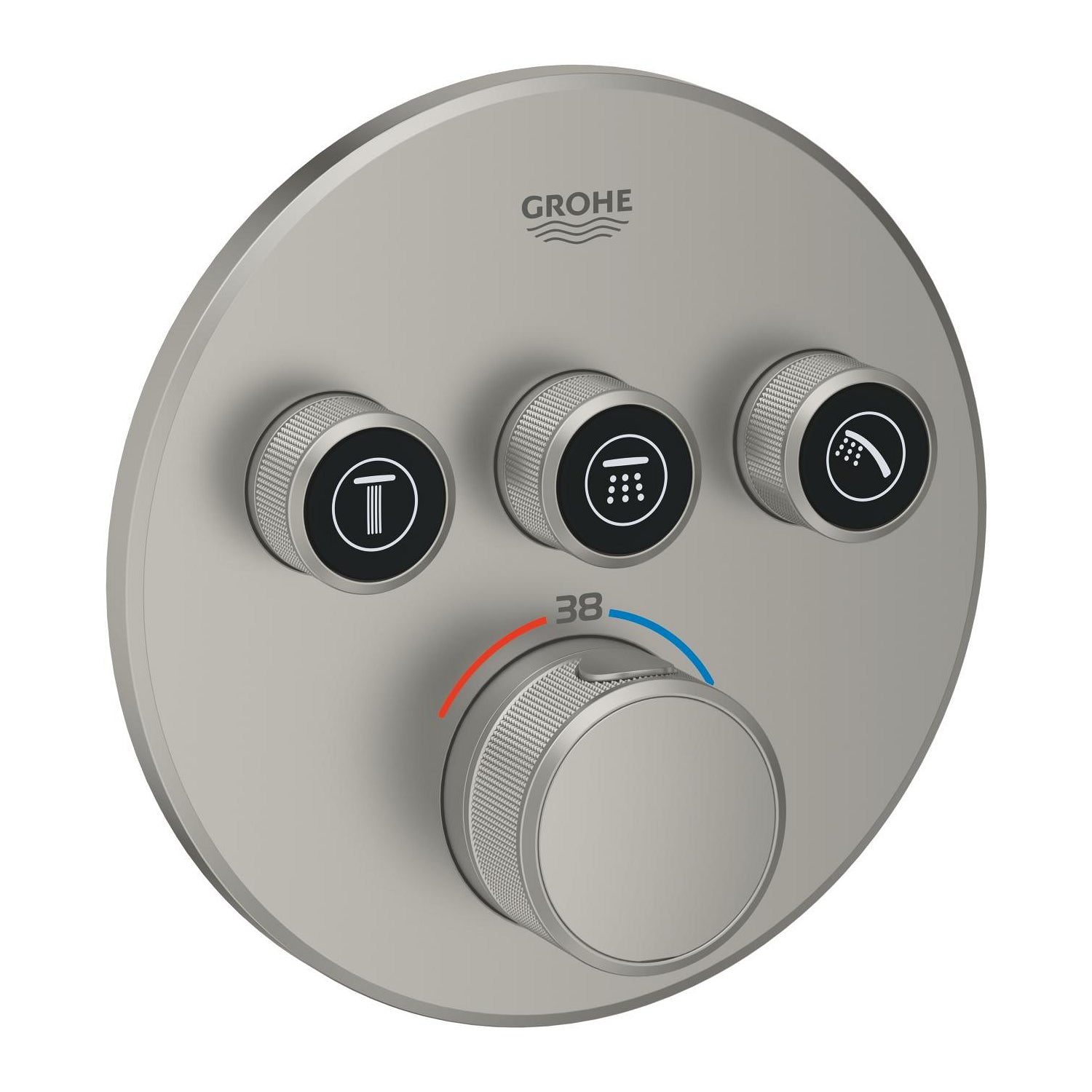 Grohe Grohtherm  Smart Control Üç Valfli Akış Kontrollü, Ankastre Termostatik Duş Bataryası - 29121MS0 - alternatif görünüm - GROHE 29121MS0