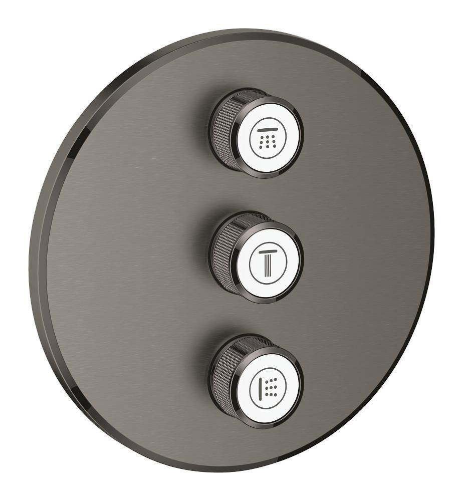 Grohe SmartControl Akış Kontrollü Ankastre Yönlendirici (3 Yollu, Sıva Üstü Grubu), Fırçalı Sert Grafit - GROHE 29122AL0