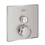 Grohe Grohtherm SmartControl Akış Kontrollü Ankastre Termostatik Duş Bataryası (Tek Yollu, Sıva Üstü Grubu), Paslanmaz Çelik - GROHE 29123DC0