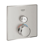 Grohe Grohtherm SmartControl Akış Kontrollü Ankastre Termostatik Duş Bataryası (Tek Yollu, Sıva Üstü Grubu), Paslanmaz Çelik - alternatif görünüm - GROHE 29123DC0