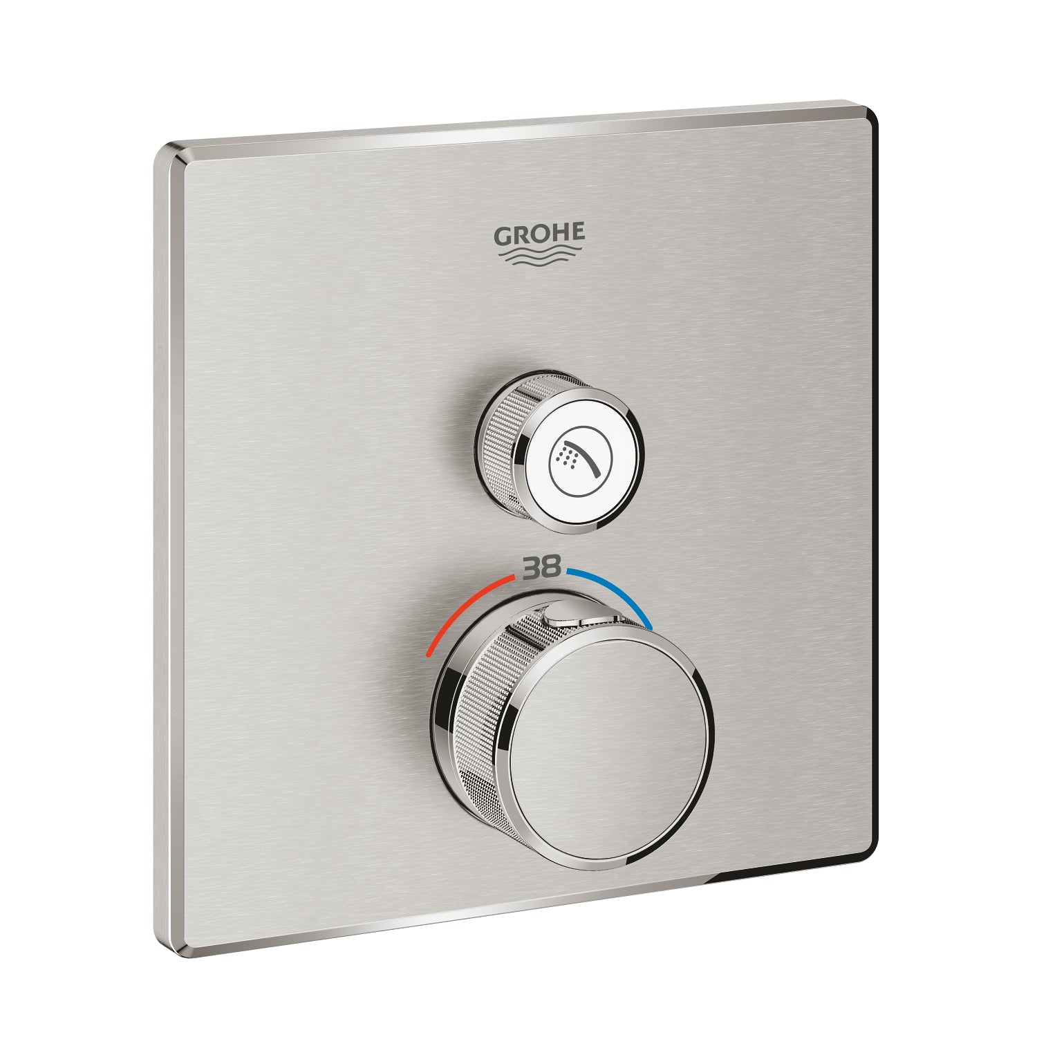 Grohe Grohtherm SmartControl Akış Kontrollü Ankastre Termostatik Duş Bataryası (Tek Yollu, Sıva Üstü Grubu), Paslanmaz Çelik - alternatif görünüm - GROHE 29123DC0