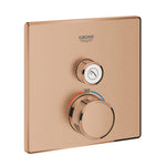 Grohe Grohtherm SmartControl Akış Kontrollü Ankastre Termostatik Duş Bataryası (Tek Yollu, Sıva Üstü Grubu), Fırçalı Bakır - GROHE 29123DL0