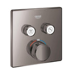 Grohe Grohtherm SmartControl Akış Kontrollü Ankastre Termostatik Banyo Bataryası (2 Yollu, Sıva Üstü Grubu), Sert Grafit - GROHE 29124A00