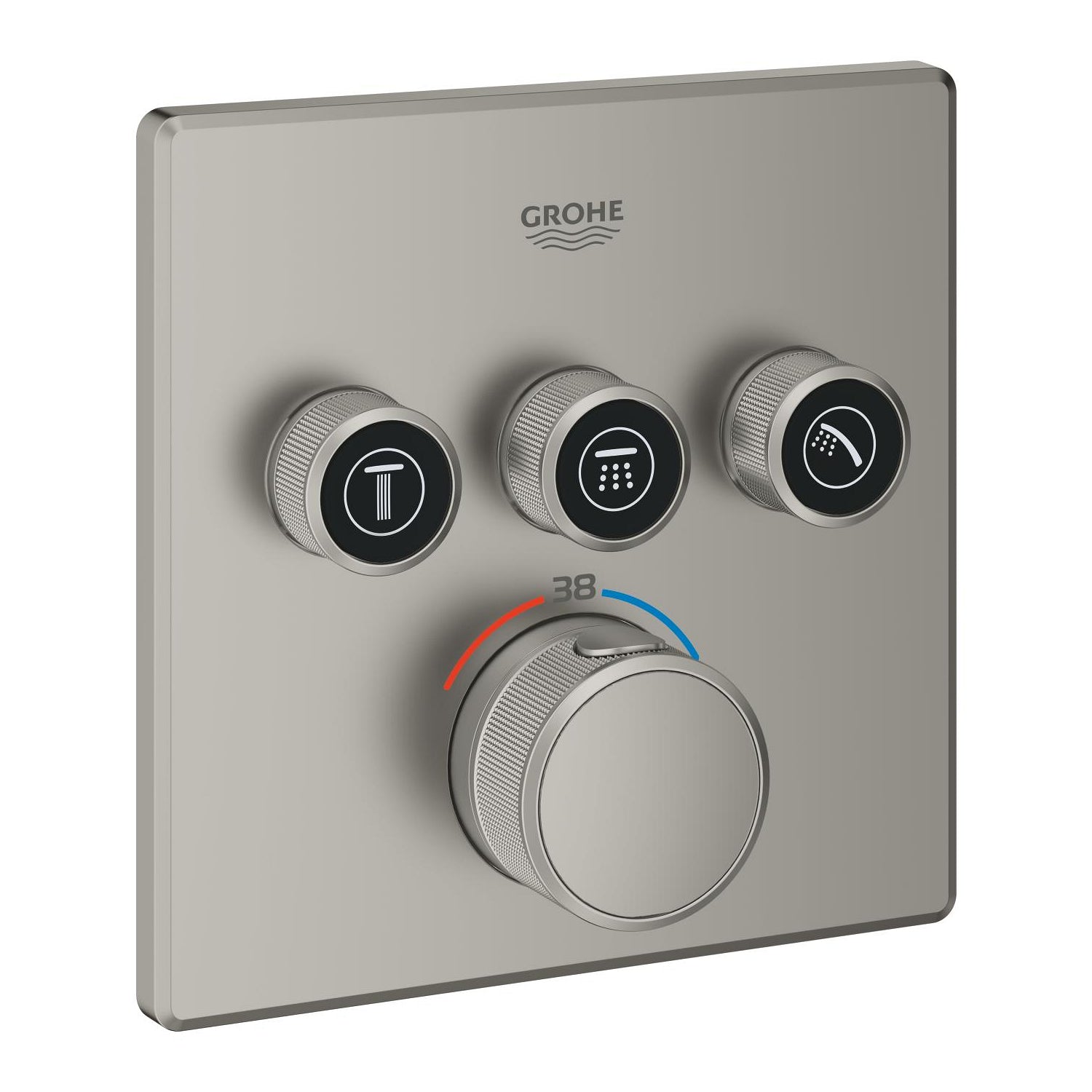 Grohe Grohtherm  Smart Control Üç Valfli Akış Kontrollü, Ankastre Termostatik Duş Bataryası - 29126MS0 - alternatif görünüm - GROHE 29126MS0
