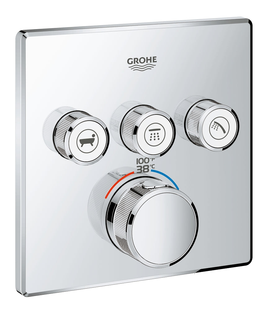 Grohe SmartControl Akış Kontrollü Ankastre Termostatik Banyo Bataryası (3 Yollu, Sıva Üstü Grubu) - GROHE 29142000