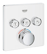 Grohe Grohtherm SmartControl Üç Valfli Akış Kontrollü, Ankastre Termostatik Duş Bataryası (Sıva Üstü Grubu), Ay Beyazı - GROHE 29157LS0