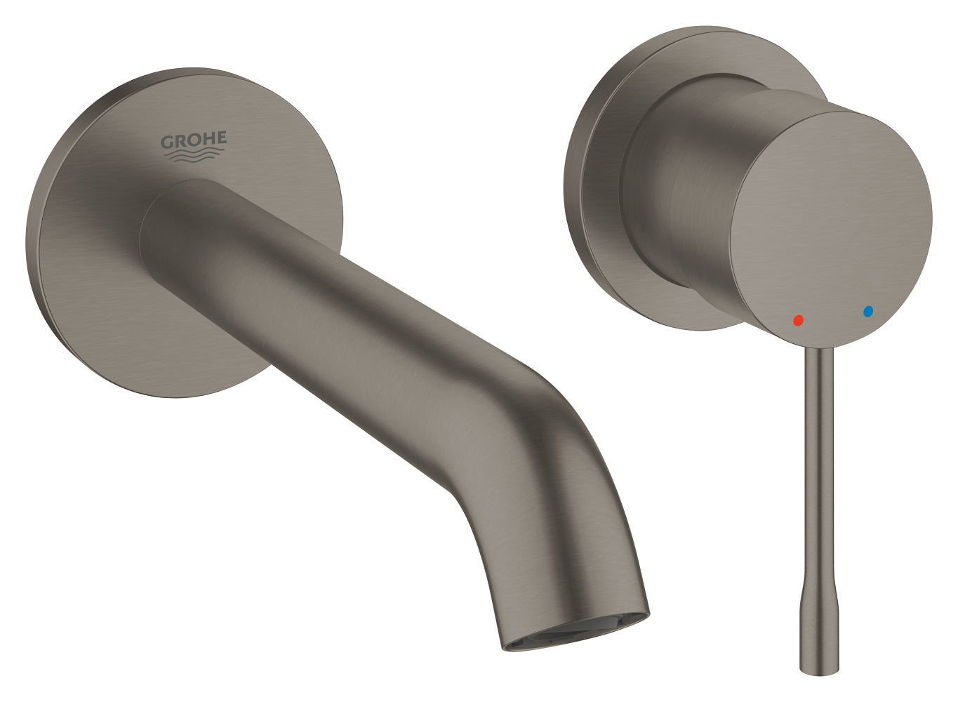 Grohe Essence New Duvardan Ankastre Lavabo Bataryası (Sıva Üstü Grubu), Fırçalı Sert Grafit - GROHE 29192AL1