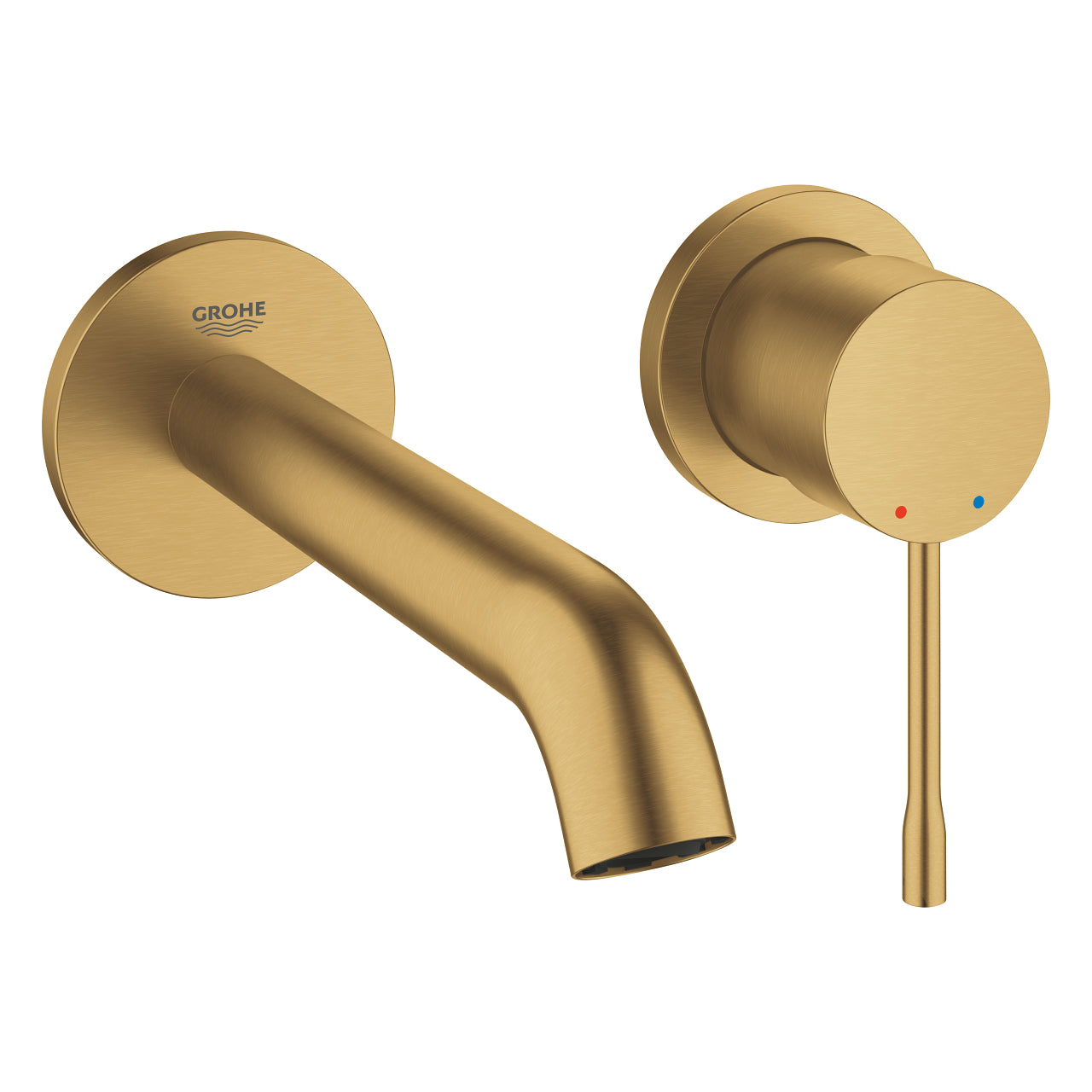 Grohe Essence New Duvardan Ankastre Lavabo Bataryası (Sıva Üstü Grubu), Fırçalı Altın