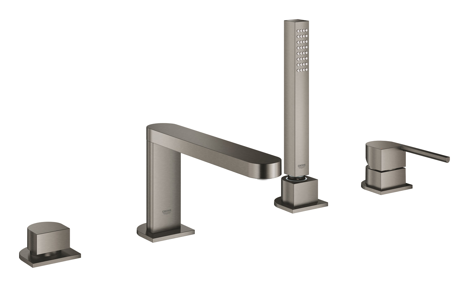 Grohe Plus Dört Delikli Küvet Bataryası, Fırçalı Sert Grafit - GROHE 29307AL3
