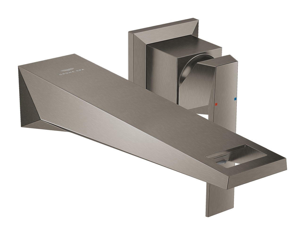 Grohe Allure Brilliant Duvardan Ankastre (L-Boy) Lavabo Bataryası (Sıva Üstü Grubu), Fırçalı Sert Grafit - GROHE 29403AL0
