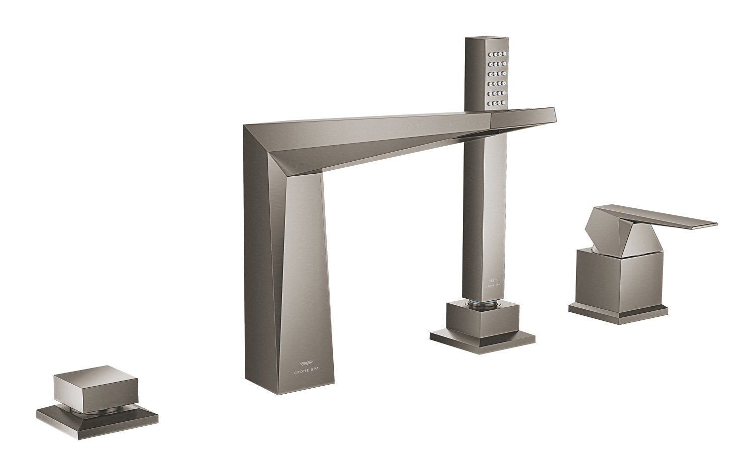 Grohe Allure Brilliant 4 Delikli Küvet Bataryası (Sıva Üstü Grubu), Fırçalı Sert Grafit - GROHE 29405AL0