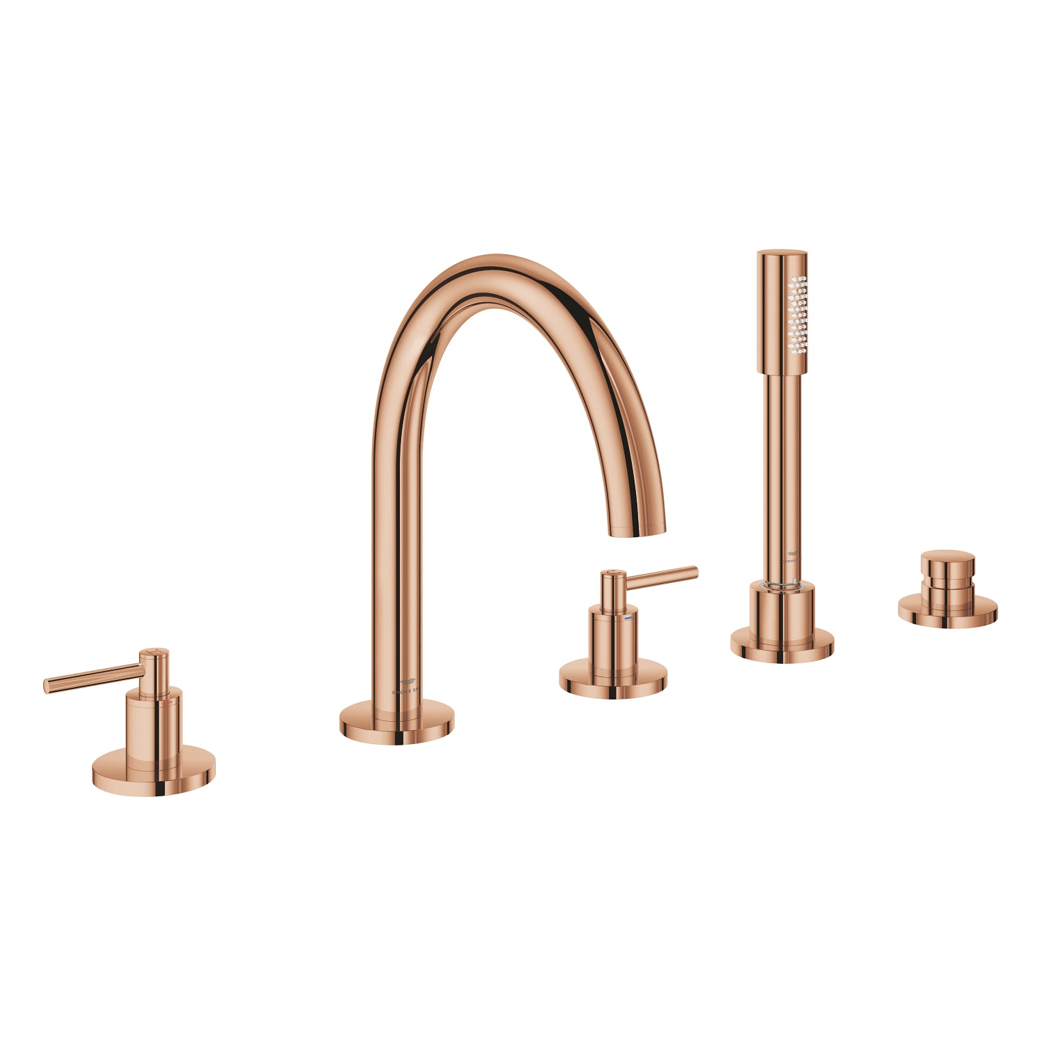 Grohe Atrio 5 Delikli Ankastre Küvet Bataryası (Sıva Üstü Grubu), Bakır - alternatif görünüm - GROHE 29407DA0