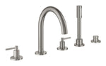 Grohe Atrio 5 Delikli Ankastre Küvet Bataryası (Sıva Üstü Grubu), Paslanmaz Çelik - GROHE 29407DC0