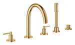 Grohe Atrio 5 Delikli Ankastre Küvet Bataryası (Sıva Üstü Grubu), Altın - GROHE 29407GL0